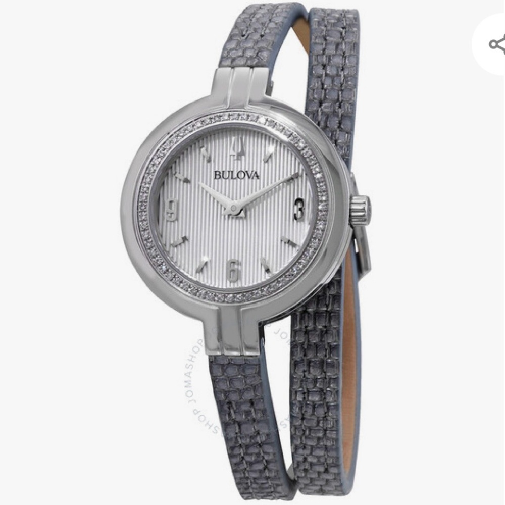 NWT Bulova | Diamond Rhapsody Quartz White Dial Wrap Around Bracelet Watch $1020